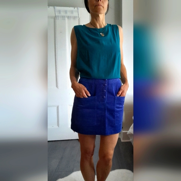 ROLLA'S NWT Francoise Cord Mini Skirt in Electric .. Small - Picture 4 of 16